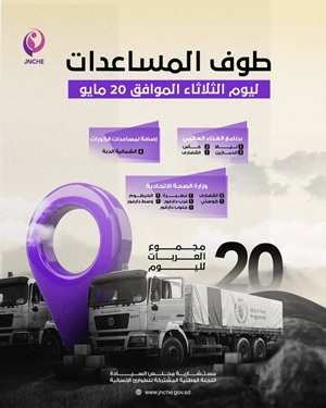 طوف المساعدات الإنسانية يصل إلى المناطق المتأثرة